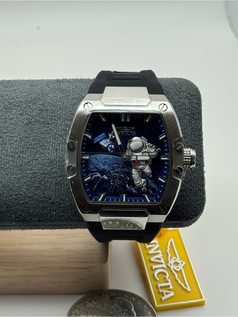 Invicta Stainless Steel Case Watch - Silver Back